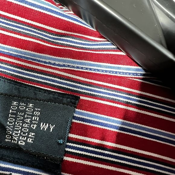 POLO RALPH LAUREN Long Sleeve Shirt Men’s XXL Red Striped Custom Fit Button Down - Picture 7 of 8